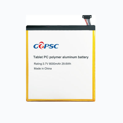 3.7V8000mAh Tablette PC batterie en aluminium polymère